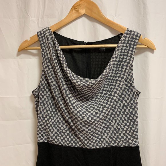 ESPRIT Sleeveless Black, White & Grey Business Dress - Picture 3 of 12